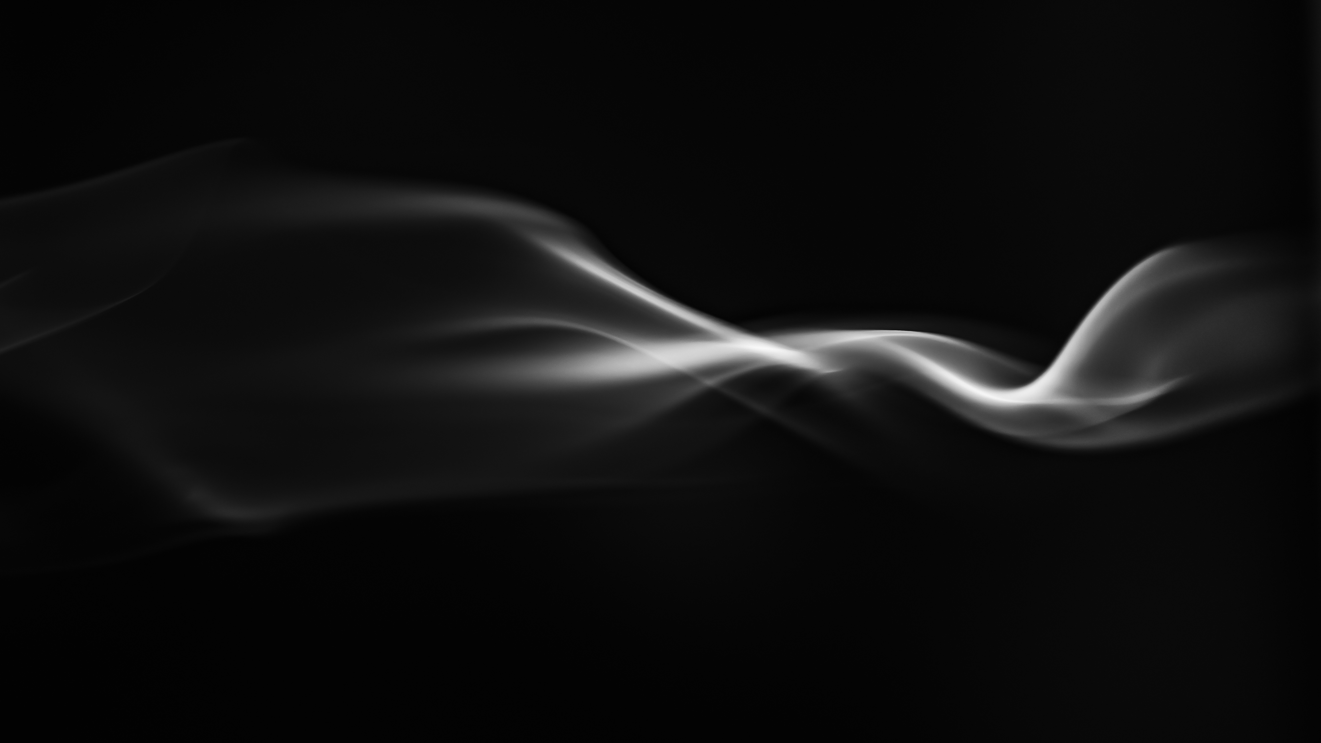 White Smoke in Black Background